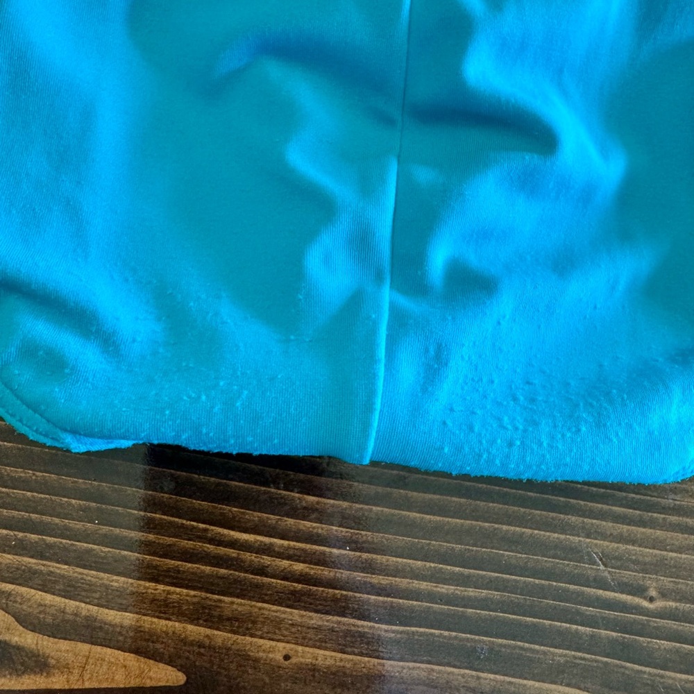 Lands'‎ End One Piece Swimsuit in Teal with Navy Trim - Picture 6 of 7